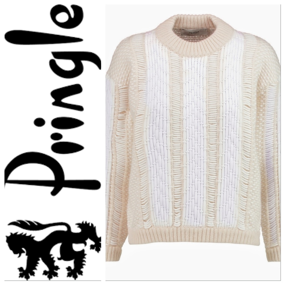Pringle of Scotland Natural Jacquard Knit Sweater - Picture 2 of 8